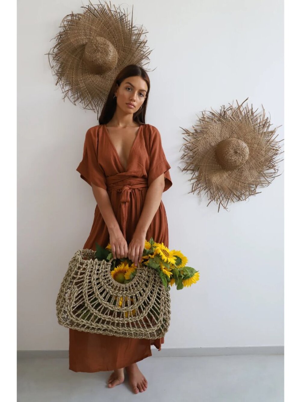 Hazel & Folk Melody Dress in Cinnamon - NWT size L/XL